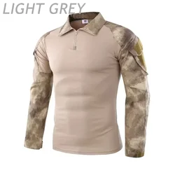 Camiseta táctica woodland algodón ripstop camuflaje militar