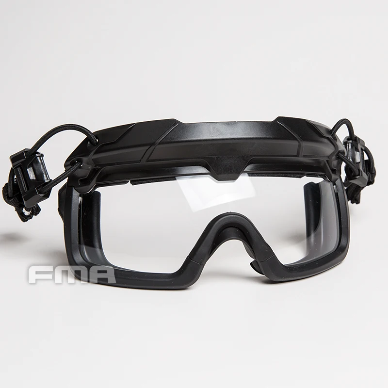 Gafas de seguridad grises/transparentes, lentes a prueba de explosiones (espesor 3MM), casco táctico FMA para exteriores, protector - imagen 3