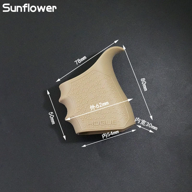 Funda de goma para pistola táctica Universal Gloc G17 G18 G19, mango de pistola, cubierta de agarre antideslizante, accesorio de caza y tiro - imagen 2