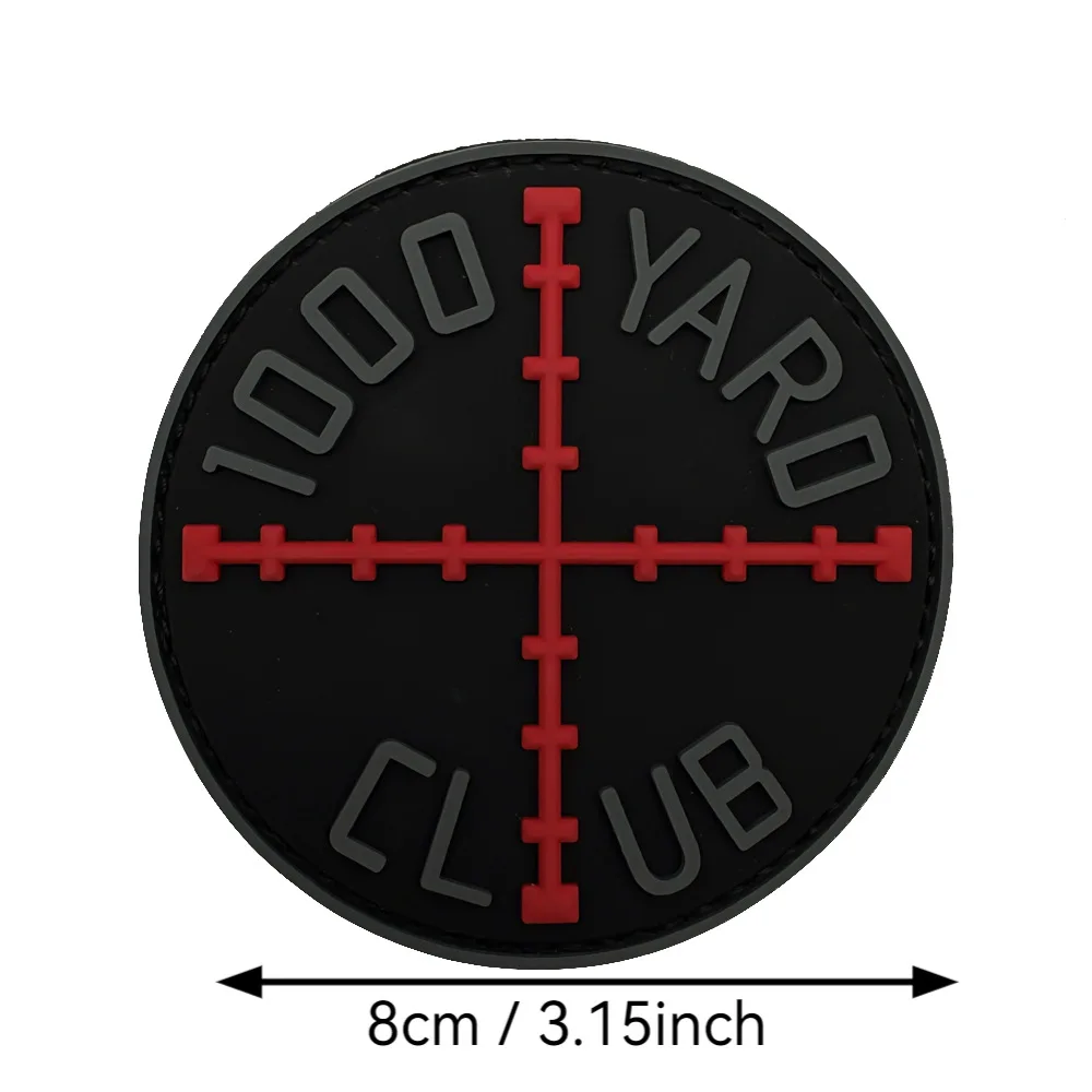 Parche de PVC de francotirador de 1000M, chaleco táctico con gancho y bucle, insignia de moral, mochila, accesorios decorativos, pegatina, parches para brazalete para ropa - imagen 4