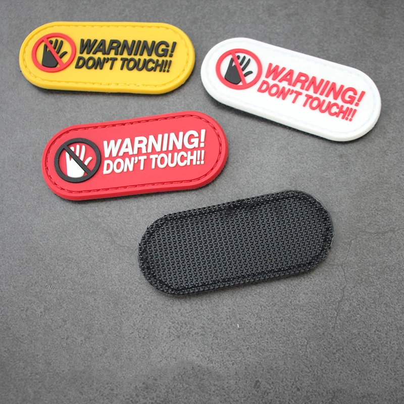 Insignia táctica de goma que brilla en la oscuridad, parche luminoso de PVC 'Don't Touch' para bolsa DIY, ropa, chaleco, decoración - imagen 3