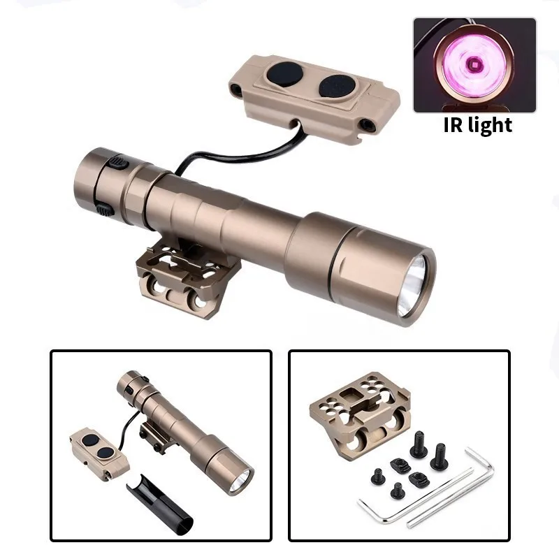 WADSN-linterna táctica de Metal 2,0 IR, luz ultrabrillante, Arma de pistola de aire, luz de reconocimiento de caza, accesorios Airsoft - imagen 5