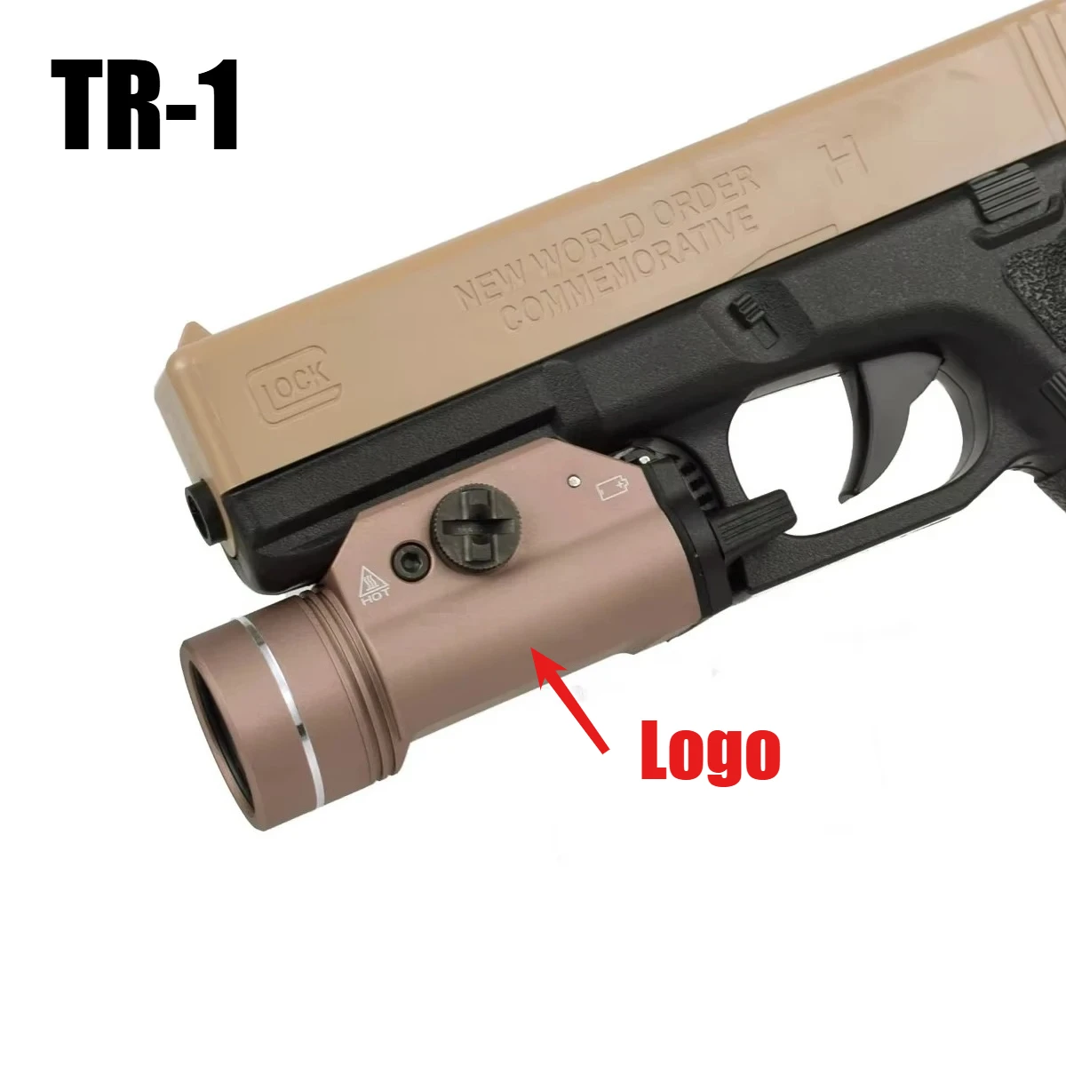 TR-1 TR-7 táctico arma linterna Metal 1000 lúmenes TR7 luz estroboscópica LED para 20mm Glock 17 Airsoft Rifle Scout antorcha - imagen 2