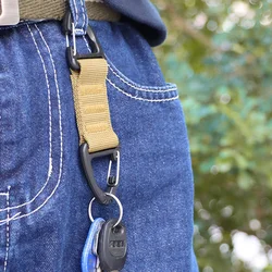Gancho mosquetón plástico 25mm para mochila y llavero táctico