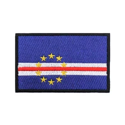 Parche bordado bandera Cabo Verde insignia con velcro