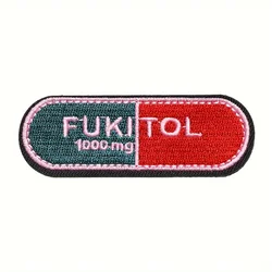 parches velcro mochila tácticos de bordados FUKITOL 1000 mg Humor táctico Divertido Meme Morale Velcros Parche - Apliques sarcásticos bordados para mochilas, chalecos, chaquetas