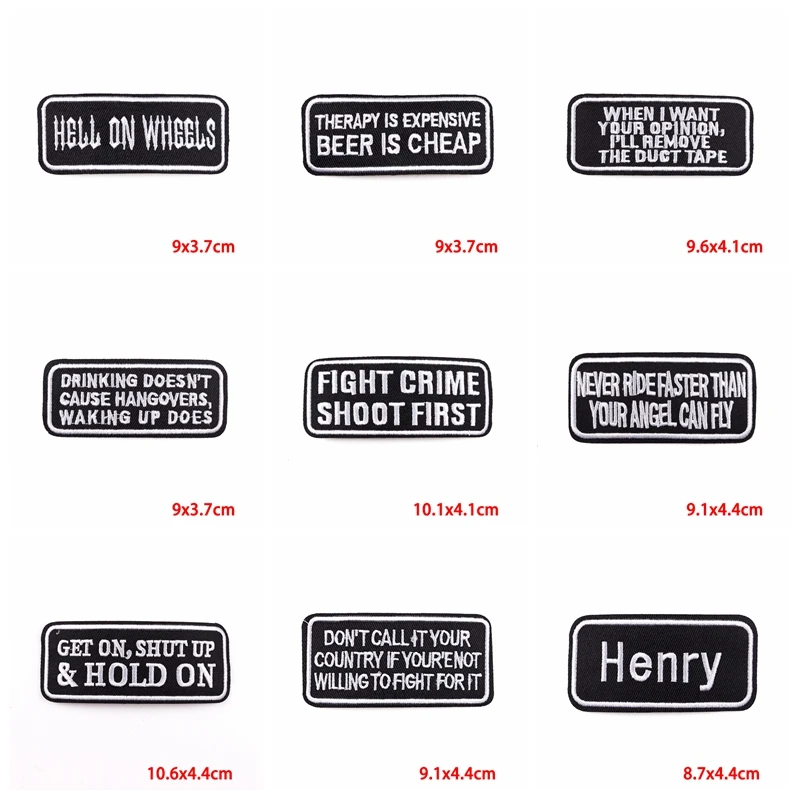 Parche bordado de letras cuadradas con personalidad para ropa, parche para coser insignias bordadas, mochila, sombrero, Jeans, bricolaje, 10 unids/lote - imagen 2
