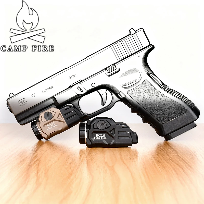 WADSN PX1 linterna táctica función estroboscópica Airsoft montaje en riel abrazadera de riel de luz táctica interruptor trasero de encendido/apagado ambidiestro - imagen 2