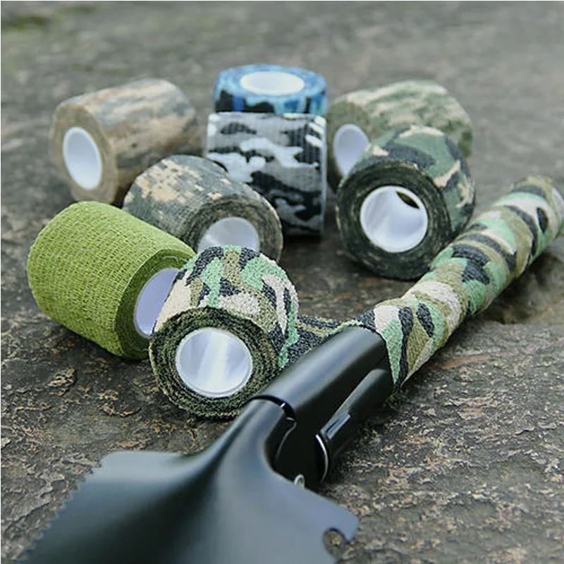Cinta adhesiva de camuflaje para caza al aire libre, cinta de envoltura elástica resistente al agua, vendaje elástico autoadhesivo duradero - imagen 4