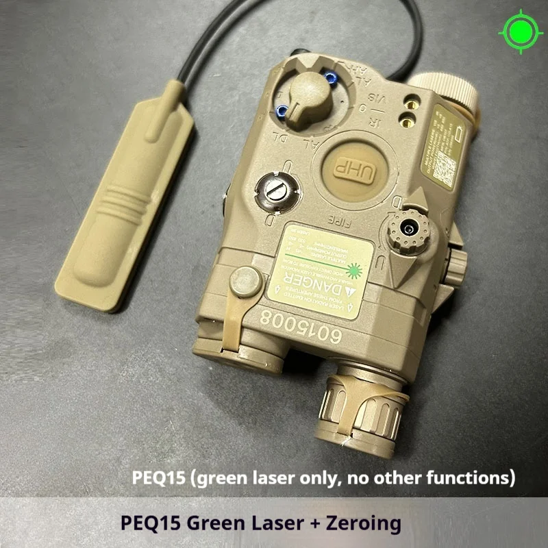 Táctico Airsoft PEQ-15 PEQ15 LA5C punto rojo verde azul luz de relleno IR indicador láser arma explorador luz LED estroboscópica linterna PEQ - imagen 3