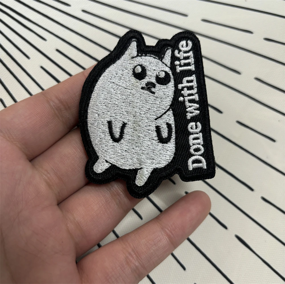 Parche bordado de moral de pato musculoso para Fitness, emblema de gancho y bucle de Animal de gato bonito, brazalete divertido para perro, mochila, pegatinas para ropa - imagen 2