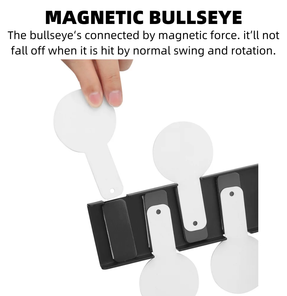 Objetivo de entrenamiento de tiro de lucha con soporte magnético de aleación Bullseye, objetivo de columpio para entrenamiento, caza de Paintball al aire libre - imagen 3