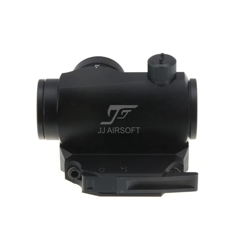 JJ Airsoft Micro 1x24 punto rojo con killflash / Kill Flash, montaje bajo QD estilo BOBRO (negro/tostado) - imagen 3