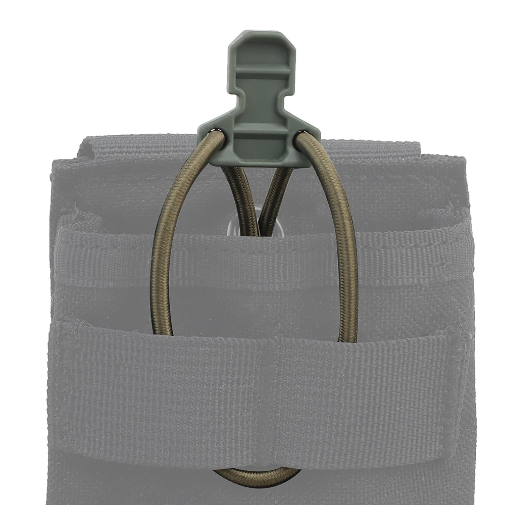 Etiqueta de tracción táctica de nailon para bolsa de cargador, Kit de reemplazo de etiquetas de cuerda, fijador de correa de cordón elástico para bolsa de Walkie Talkie Mag - imagen 4