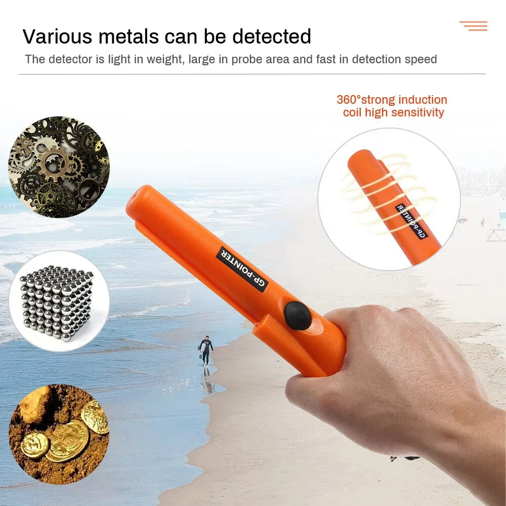 Detector de metales portátil con puntero GP con correa de pulsera LED resistente al agua IP66 para caza del tesoro y exploración al aire libre - imagen 4
