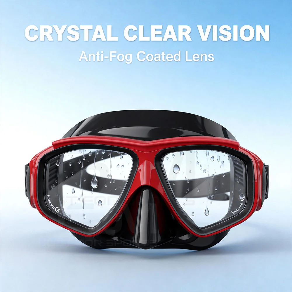 Máscara de buceo profesional JSJM – Pack snorkel panorámico adulto - imagen 2
