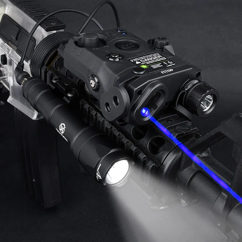 WADSN Airsoft PEQ-15 láser M600C M600U linterna blanca armas lámpara rojo verde azul láser IR luz LED interruptor de presión AXON - imagen 2