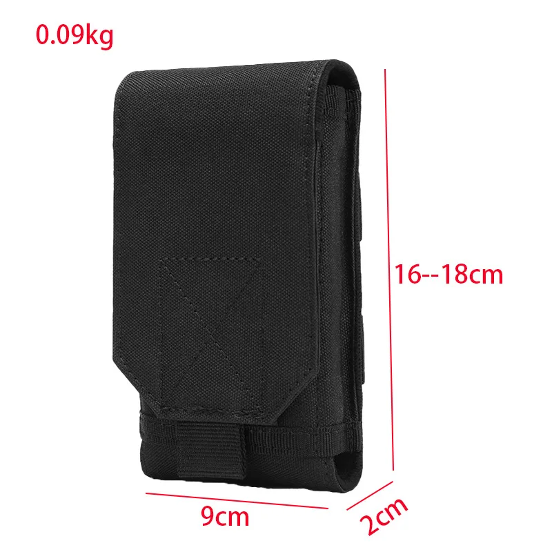 Bolsa para teléfono Molle de 6 pulgadas, cinturón táctico para teléfono móvil EDC, soporte para accesorios de cintura, bolsa para acampar al aire libre, paquete para teléfono móvil - imagen 4