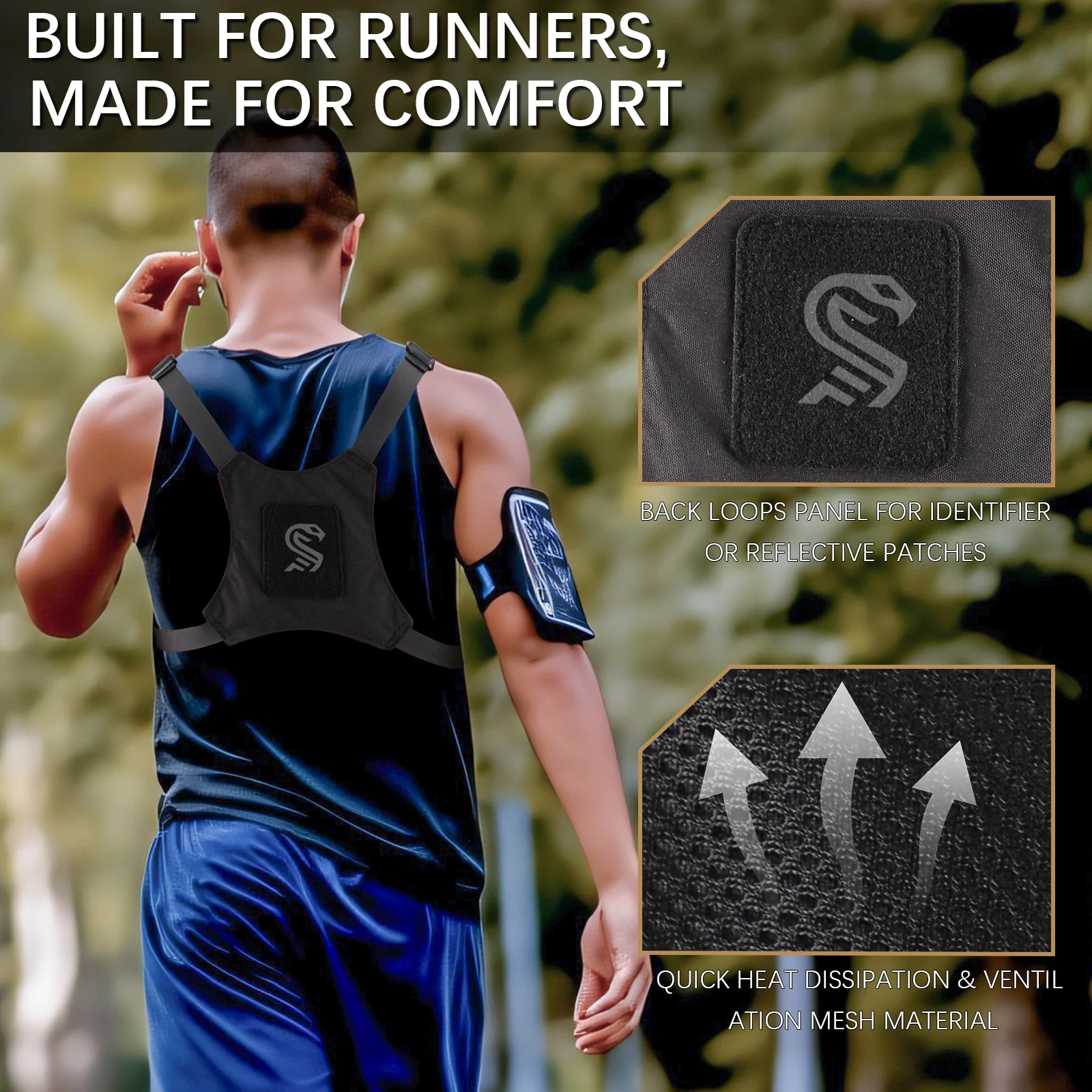 MGFLASHFORCE Bolsa táctica de pecho MOLLE EDC con soporte teléfono - imagen 5