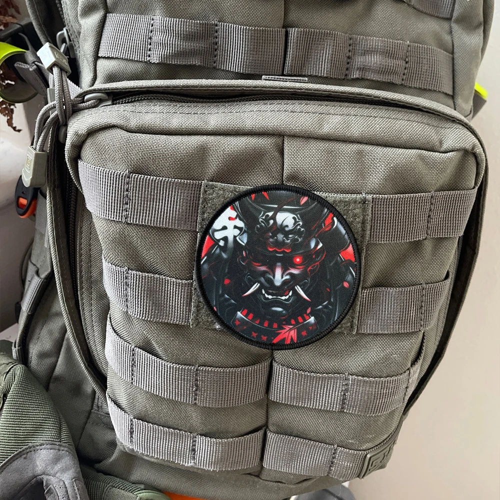 Parche táctico militar samurai morale con gancho y bucle airsoft - imagen 3