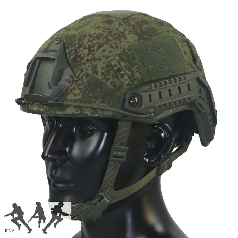 Cubierta de casco de juego de Paintball táctico de caza rápida de camuflaje ruso EMR, tela para casco rápido - imagen 2