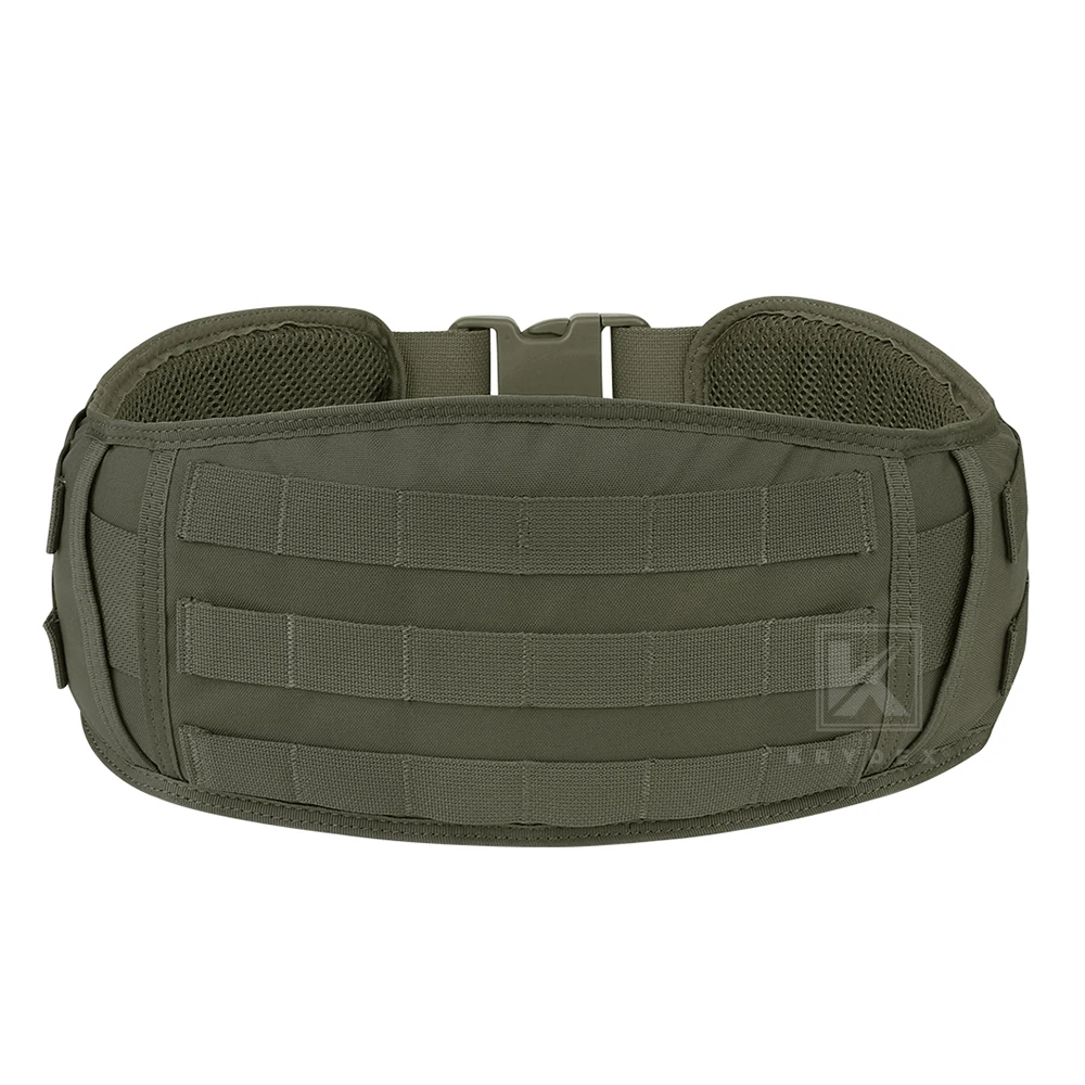KRYDEX cinturón táctico suave ancho acolchado cinturón de batalla MOLLE de liberación rápida para disparar Airsoft caza multifunción