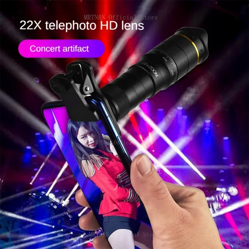 Telescopio Monocular profesional de 32x22x4K, lente de teléfono con Zoom HD, teleobjetivo con trípode, telescopio de Metal para turismo - imagen 2