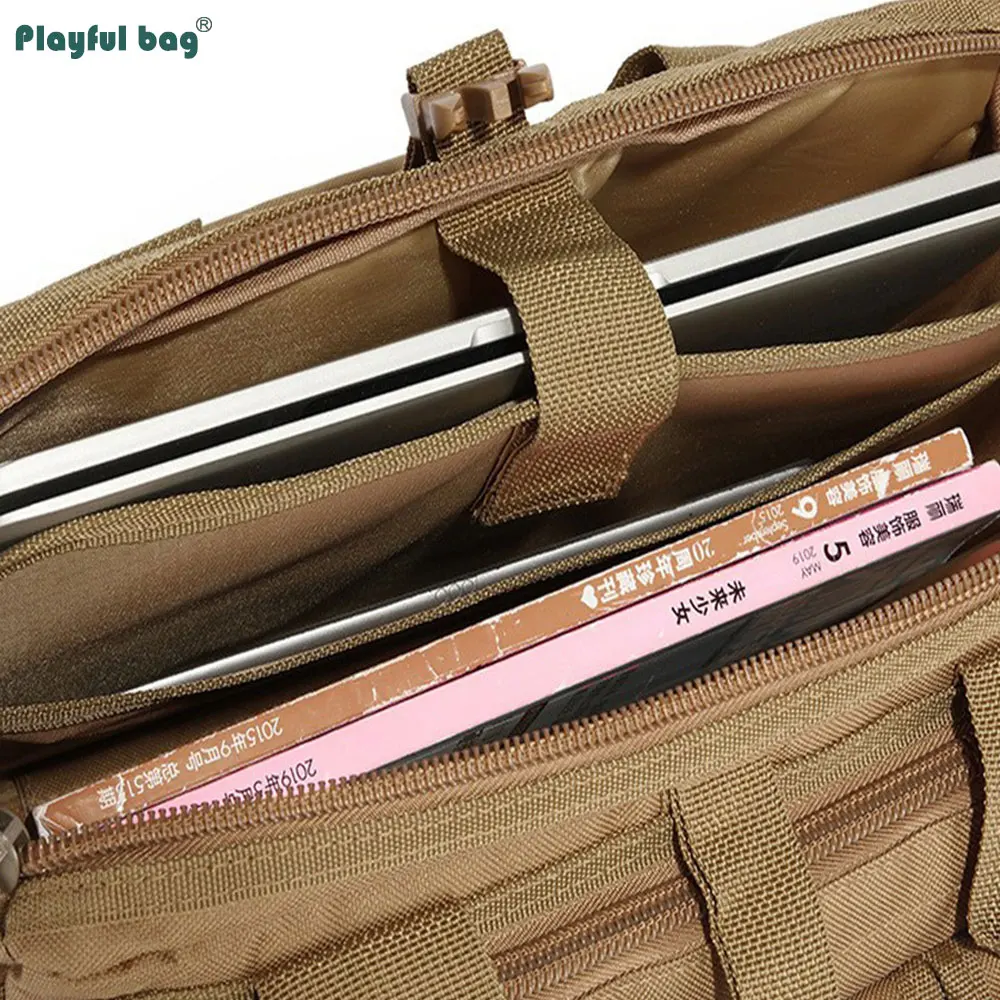 Bolso de hombro tipo bandolera táctico, maletín para ordenador portátil, bolso de viaje al aire libre, paquete multifunción de gran capacidad, bolso de mano para senderismo AVA329 - imagen 4