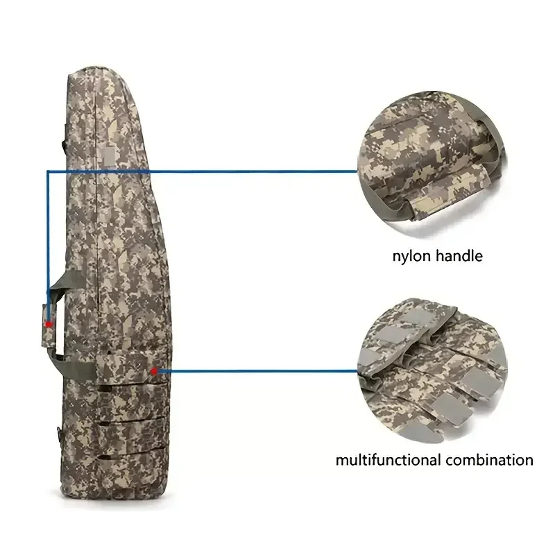 Bolsa de almacenamiento para pistola táctica, 70cm, 95cm, 118cm, para tiro al aire libre, escopeta de caza, estuche de transporte resistente, bolso de hombro para Rifle con almohadilla - imagen 4