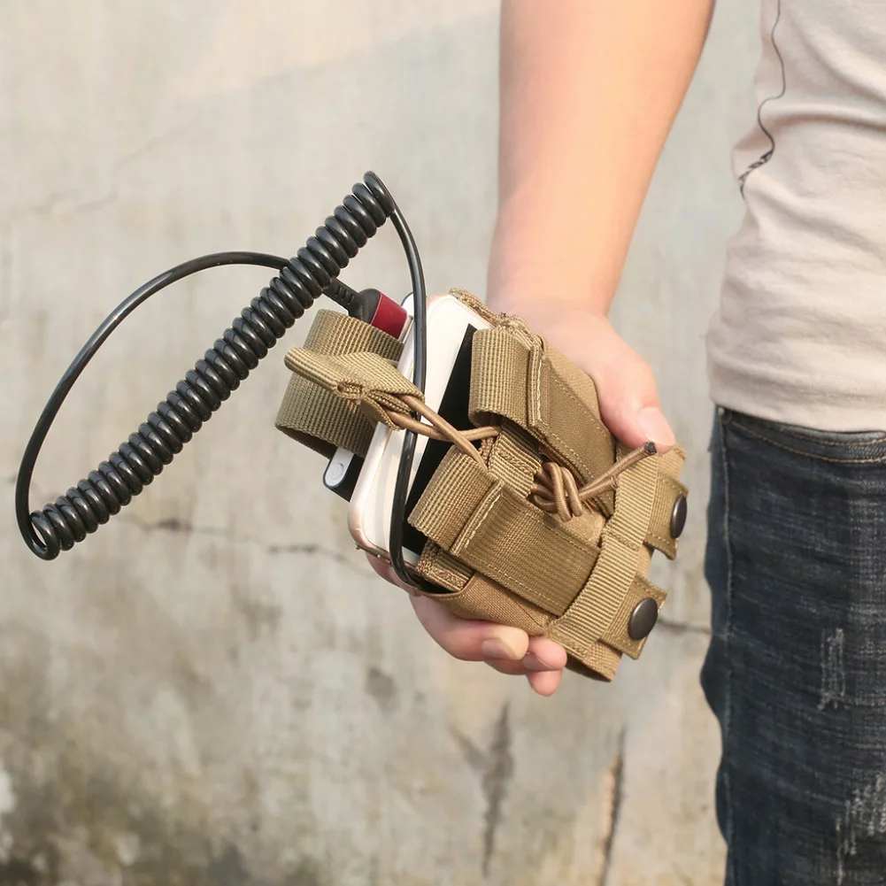 Accesorios tácticos Bolsa de radio táctica MOLLE para walkie talkies y teléfonos Riñonera versátil para actividades al aire libre - imagen 2