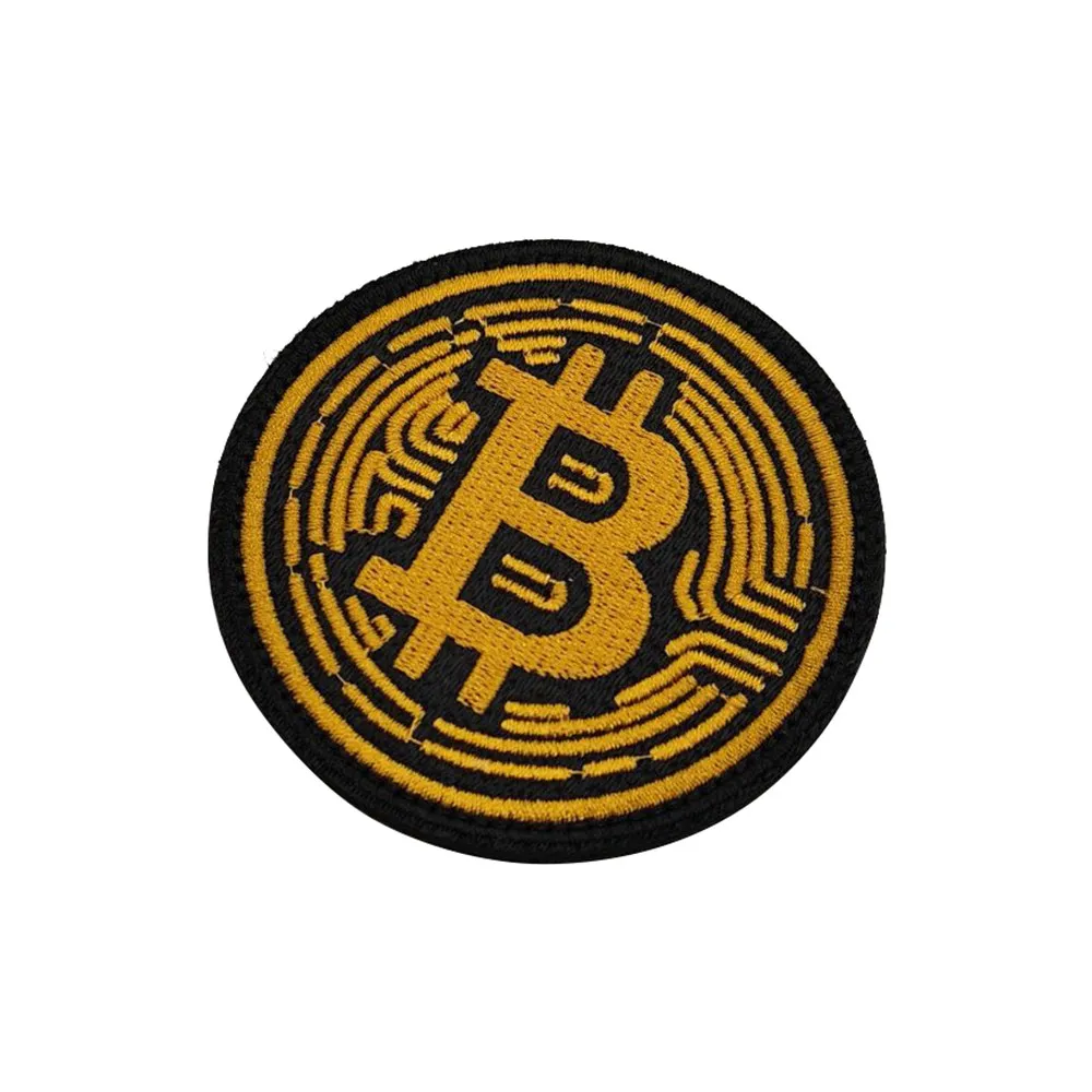Parche táctico bordado logo moneda dorada circular para mochila - imagen 5