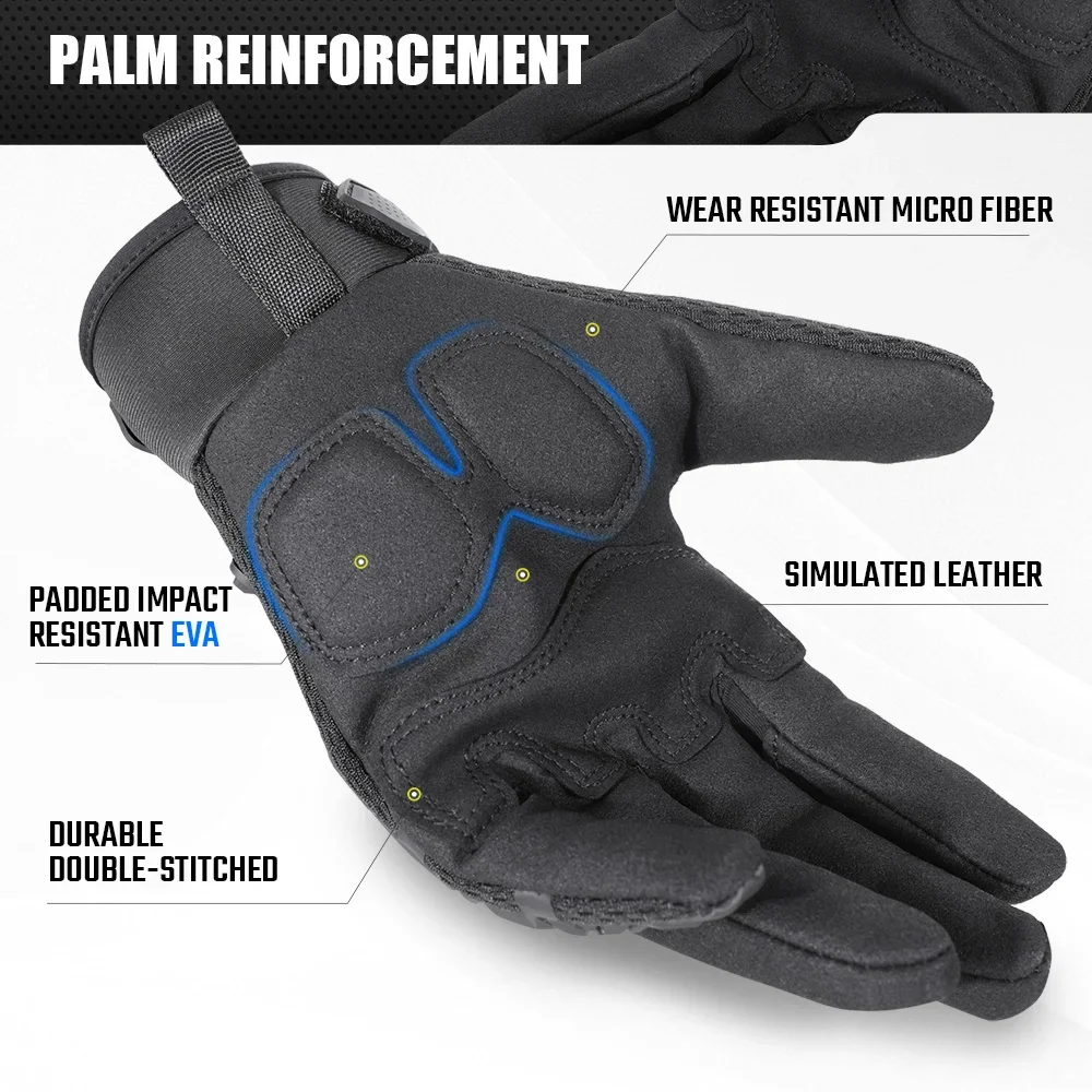 Guantes tácticos de pantalla táctil para hombre, equipo de protección antideslizante, transpirable, para deportes, caza, Paintball, combate, senderismo, trabajo y bicicleta, color negro - imagen 5