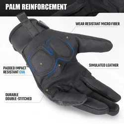 Guantes tácticos pantalla táctil antihumedad senderismo – Negro