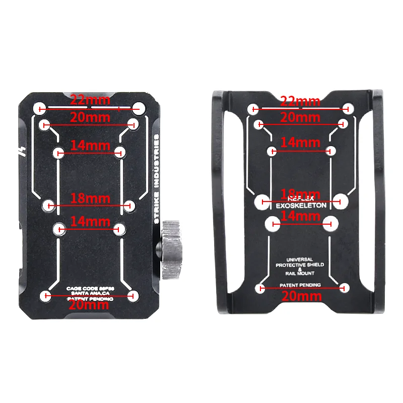 WADSN-Base de mira réflex táctica Airsoft REX, punto rojo, compatible con riel Picatinny de 20mm, arma de caza, Rifle explorador - imagen 5