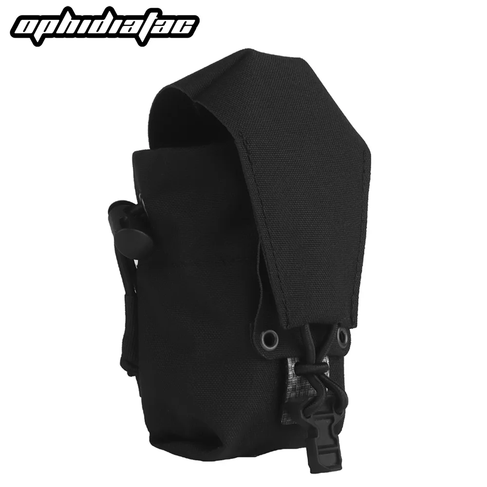 OPHIDIANTAC Molle Modular silencioso Flash Bang Pack bolsa Airsoft multifunción Flip Walkie Talkie paquete para CS caza tiro