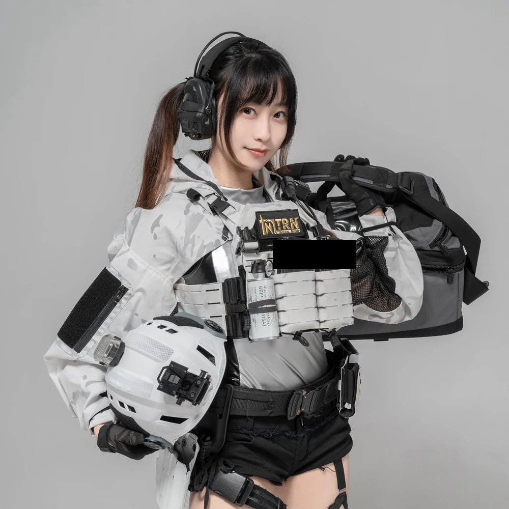 Chaleco táctico compacto QPC para mujer para tallas pequeñas de menos de 160 cm y 30-48 kg, ideal para airsoft, entrenamiento de supervivencia en deportes al aire libre - imagen 3