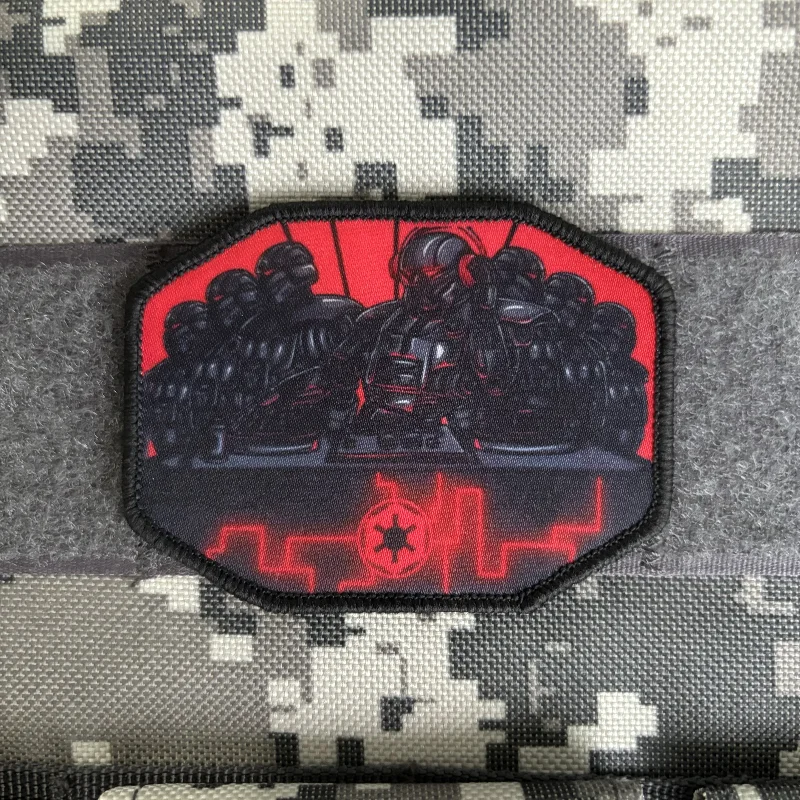 Dark Warrior War Troopa parche táctico con estampado de velcro para ropa, insignia de moral, brazalete militar, pegatina para mochila - imagen 4