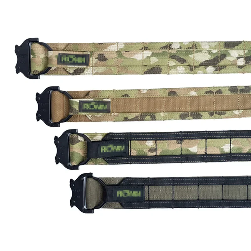 Nuevo cinturón de combate DRing negro de 2 pulgadas cinturón táctico Molle MC CS cinturón de combate de caza al aire libre - imagen 3