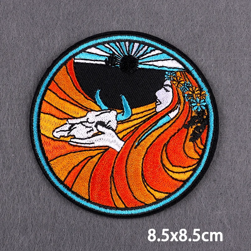 Parches para planchar de Satán te ama, parches bordados de calavera Punk para ropa, pegatinas termoadhesivas para planchar, apliques DIY - imagen 3