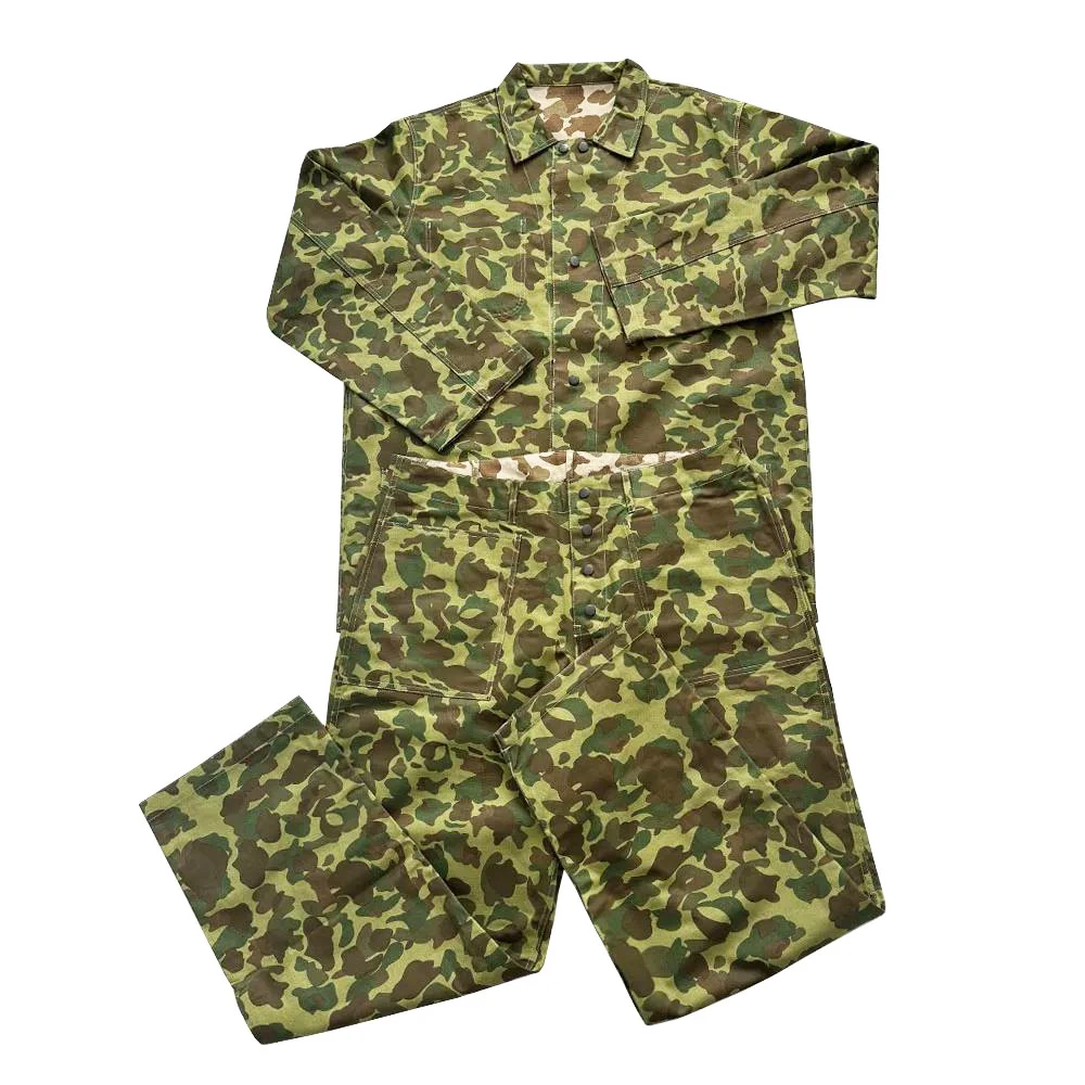 Uniforme de camuflaje del Pacífico de EE. UU. WW2, conjunto de chaqueta y pantalones con casco de jungla Vintage, réplica de equipo táctico - imagen 3