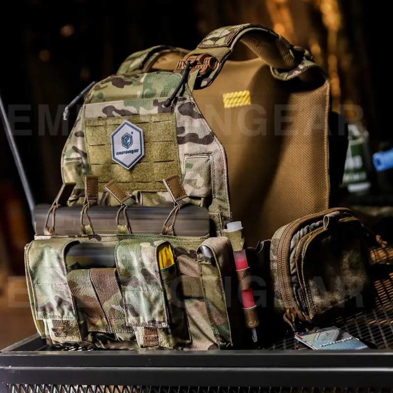 EMERSONGEAR-bolsa táctica para revistas 556, bolsa Mag para Airsoft, aparejo de pecho, chaleco, portador de placa, caza al aire libre, tiro, Paintball - imagen 3