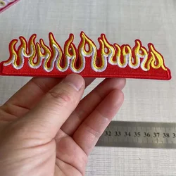 Parche bordado termoadhesivo llama hoguera para planchar ropa