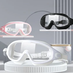 Gafas de natación antiniebla con tapones – Silicone ajustables HD para buceo y surf