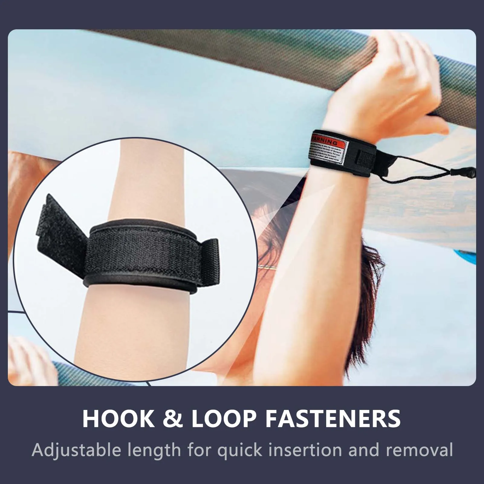 Correa de Surf en espiral, gancho de cuerda de mano de seguridad para culturismo, ondas pequeñas y medianas, 1 ud. - imagen 2