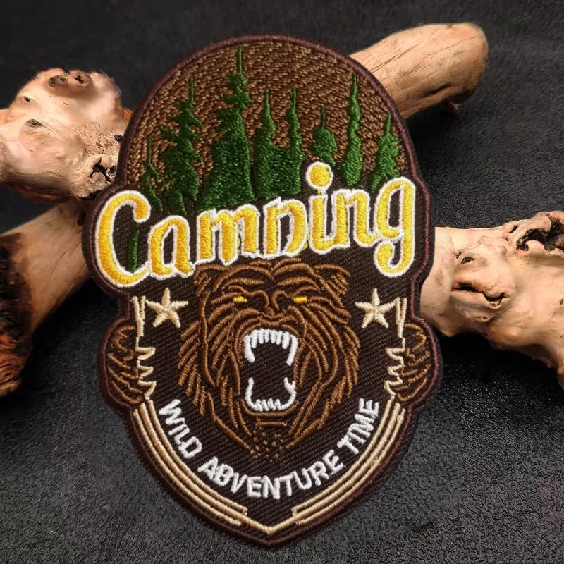 Parche bordado 3D de oso malvado, chaleco táctico, gancho y bucle, sombrero, insignia de moral, mochila, pegatinas decorativas, parches para brazalete para ropa - imagen 2