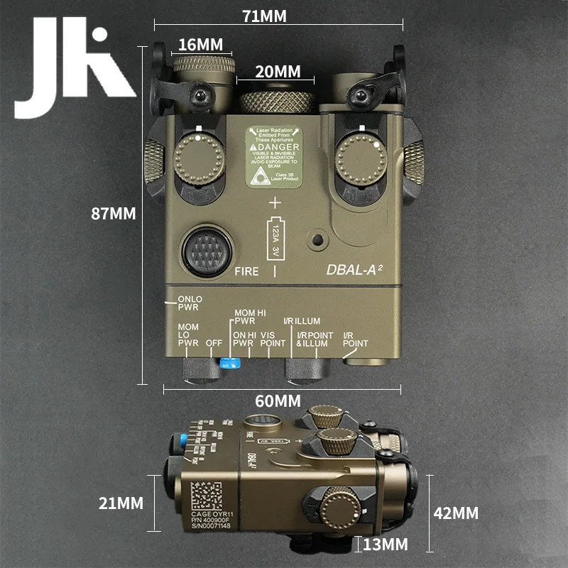 SOTAC-láser táctico DbalA2 verde, láser IR + iluminación IR, accesorios de puntería, riel adecuado de 21mm, equipo de caza al aire libre - imagen 5
