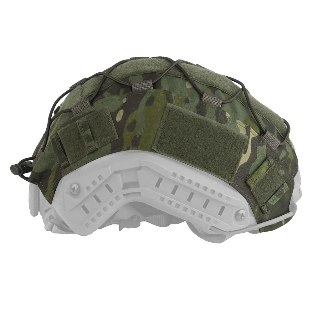 Cubierta de casco rápida estilo camuflaje táctico, tela de sujeción, tela ligera para cascos de corte alto, equipo de juego CS de Paintball - imagen 2
