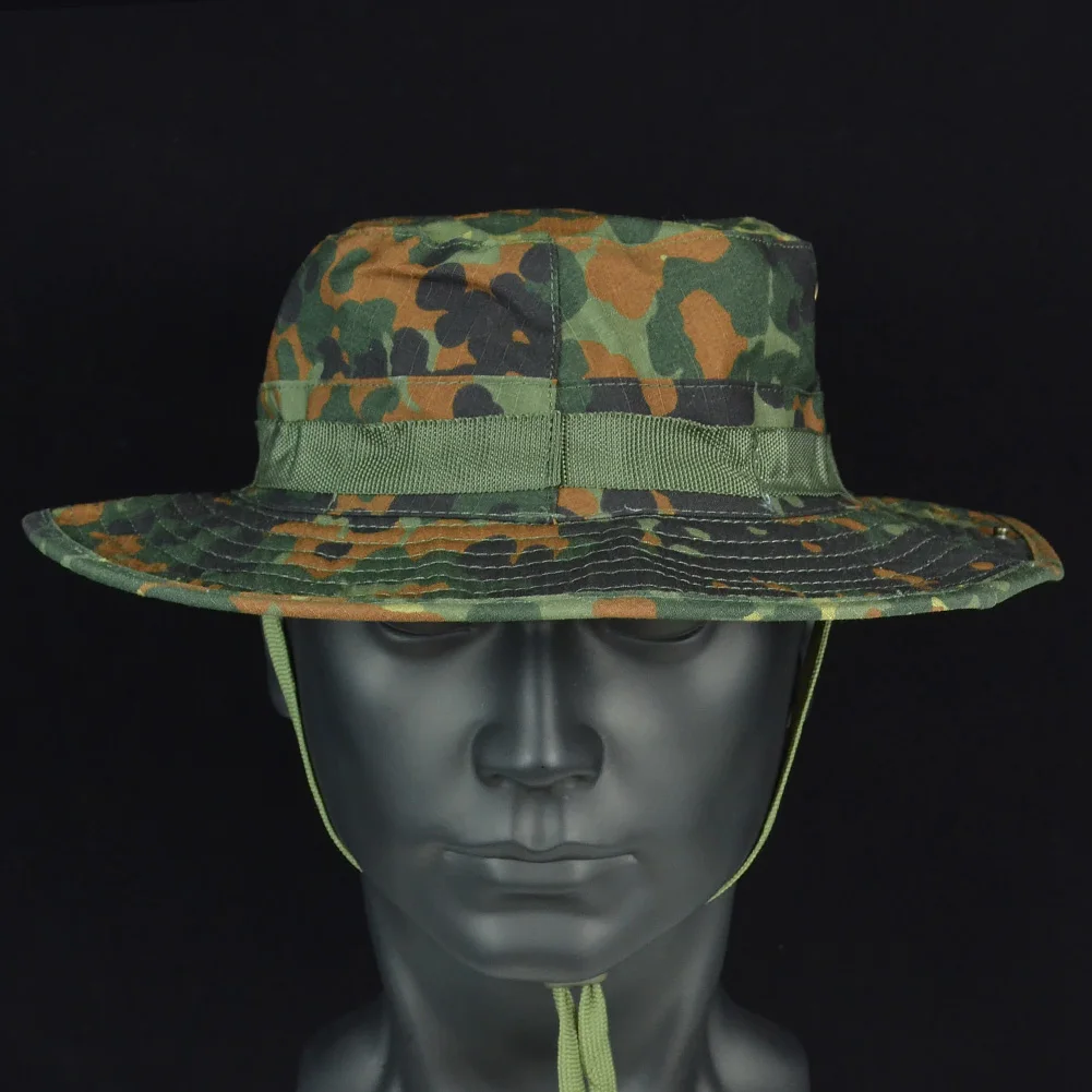 Mege-Sombrero de camuflaje táctico, gorra de cubo para el sol, ideal para senderismo al aire libre de EE. UU., Panamá, Verano - imagen 3