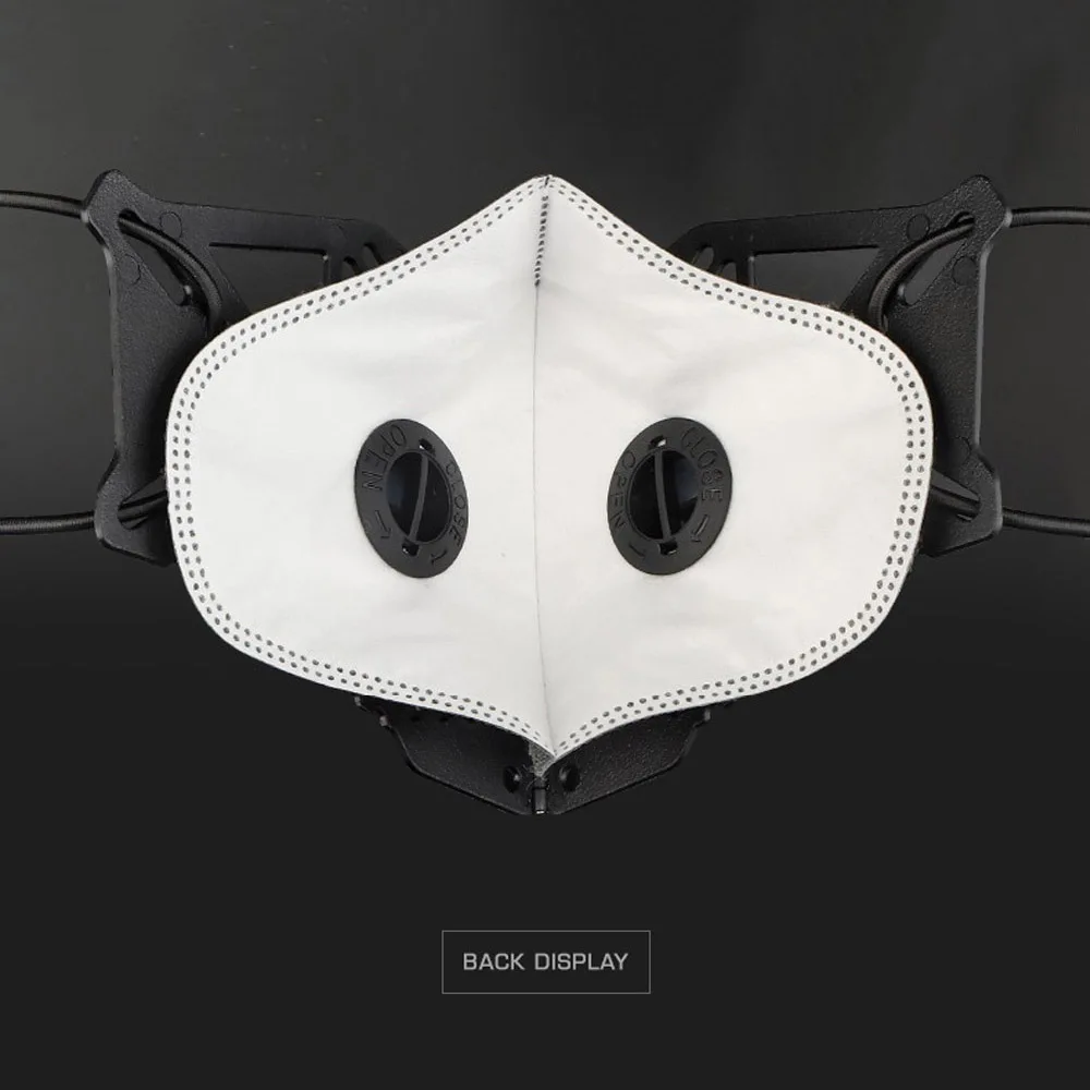 Máscara táctica de media cara, máscara plegable con forma de mariposa, a prueba de polvo y viento para caza al aire libre, equipo de Cosplay para montar en Airsoft - imagen 4