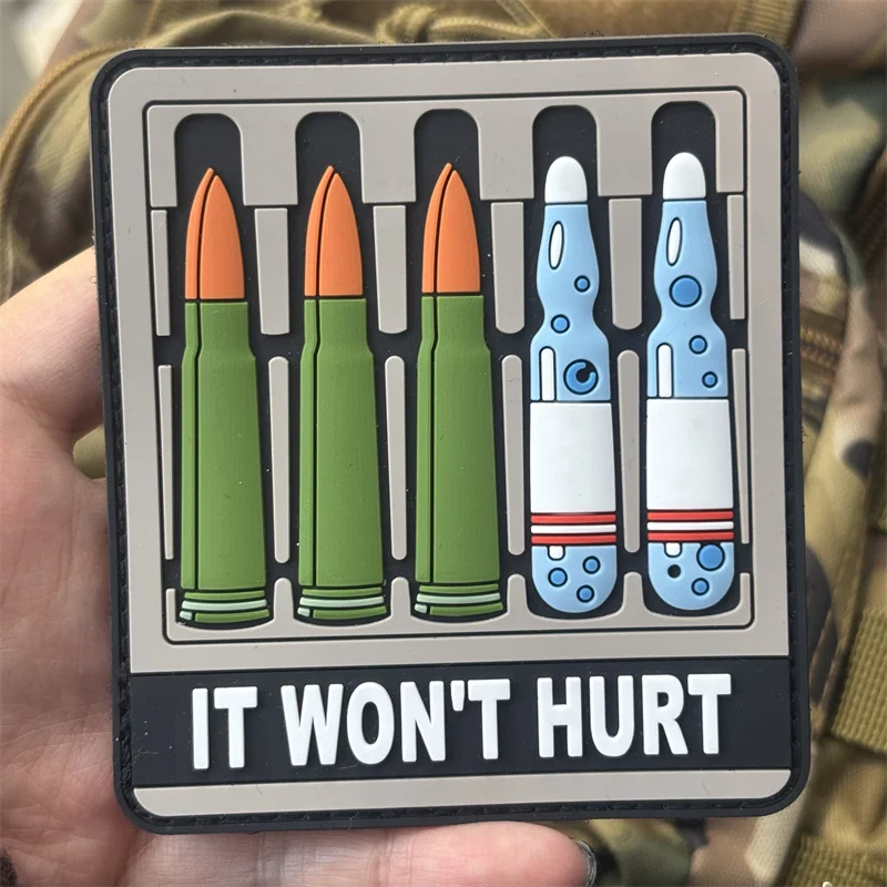 Parche militar "Bullet" de PVC 3D para ropa, insignia de moral táctica, parches con gancho, pegatinas para mochila, brazalete - imagen 3